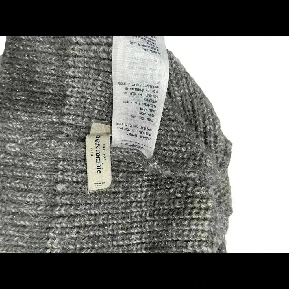 Abercrombie Kids Grey with Metallic Gold Beanie